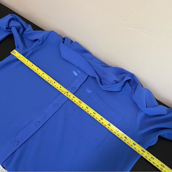 Kut From the Kloth Sheer Blue Button Up Shirt - Picture 9 of 11